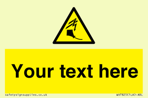 Custom warning kite flying near powerlines